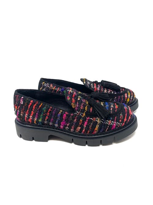 Mocassino donna multicolor IL LACCIO | 26315TEXTANEGRO